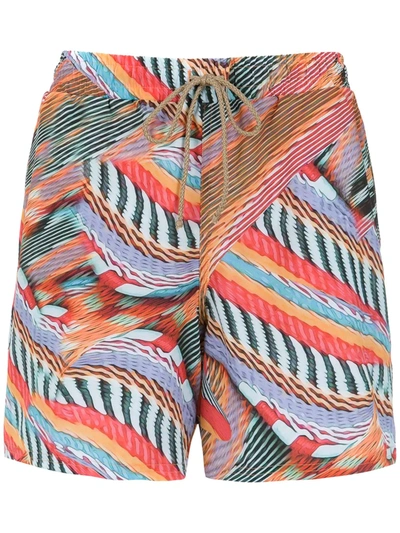 Shop Lygia & Nanny Printed Gil Swim Shorts In Multicolour