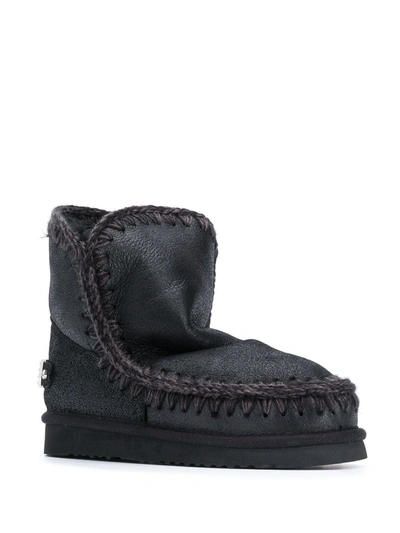 Mou Logo-plaque Sneaker Boots In Black