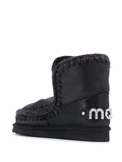 Mou Logo-plaque Sneaker Boots In Black