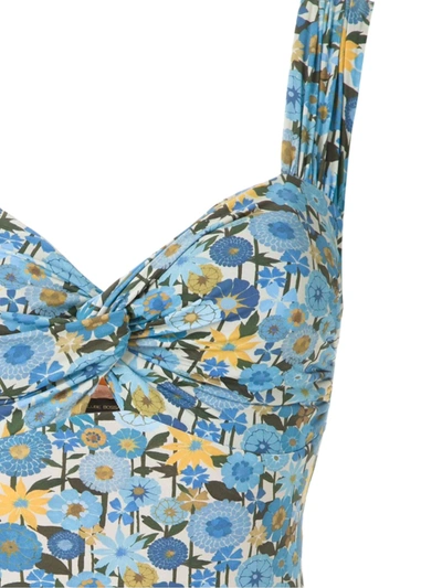 Shop Clube Bossa Margareta Printed Swimsuit In Blue