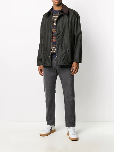Barbour Bedale Snap-fastening Jacket In 黑色 | ModeSens