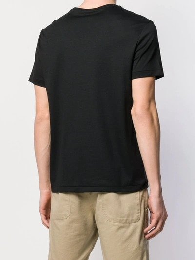 Shop Polo Ralph Lauren Logo Embroidered T-shirt In Black