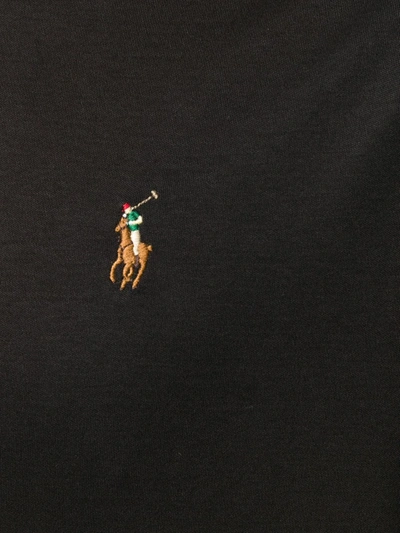 Polo Ralph Lauren Custom Slim-fit In Pima Cotton T-shirt In Black