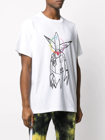 Shop Off-white X Futura Alien Print T-shirt In White
