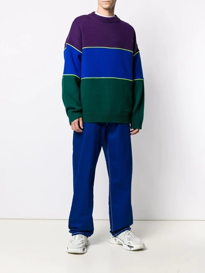 Shop Ader Error Colour Block Jumper In Purple