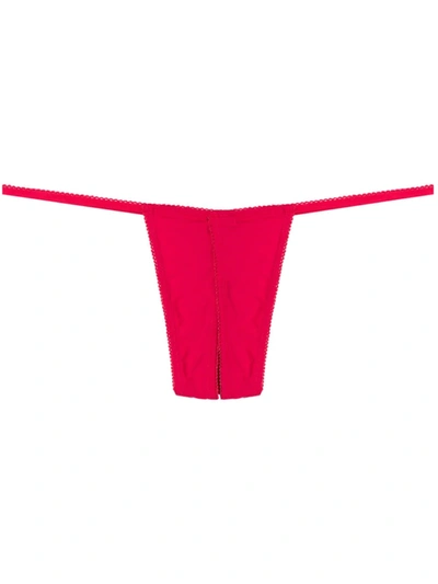 Shop Maison Close Le Petit Secret Open Thong In Red