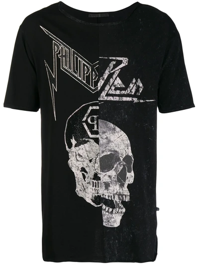 Shop Philipp Plein Printed T-shirt In Black