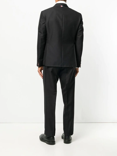 Shop Thom Browne Grosgrain Tipping Tuxedo With Bow Tie In Black