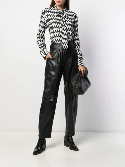 Haider Ackermann Printed Pussy Bow Blouse In Black