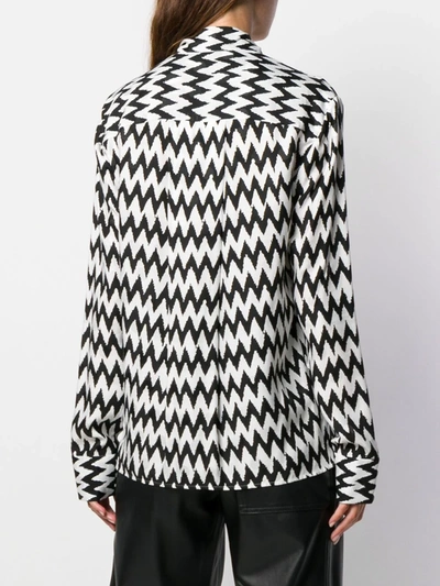 Haider Ackermann Printed Pussy Bow Blouse In Black