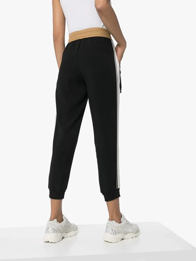 LOGO STRIPE CROPPED SWEATPANTS