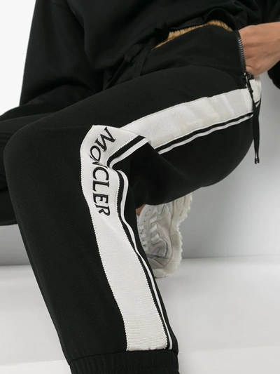 Shop Moncler Logo-embroidered Sweatpants In Black