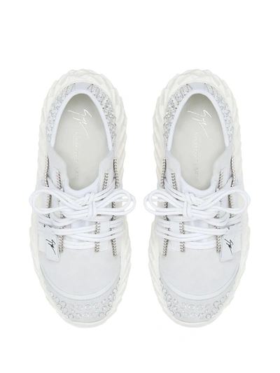 Shop Giuseppe Zanotti Urchin Sneakers In White