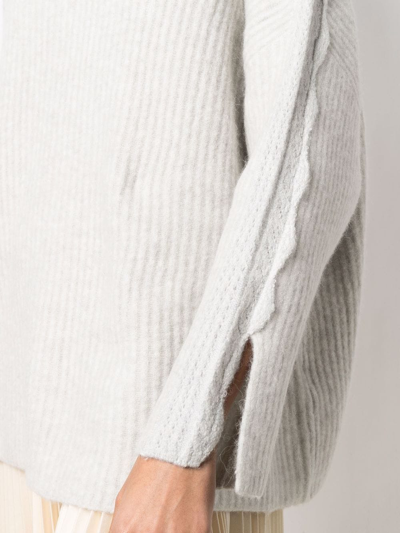 3.1 Phillip Lim Ribbed High-neck Jumper In Grey