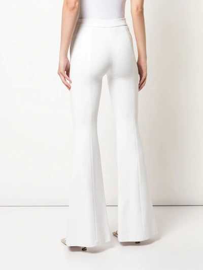 Shop Rosetta Getty Pintuck Flared Trousers In White