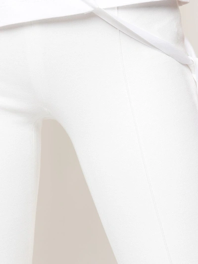 Rosetta Getty Flared Mid-rise Stretch-woven Trousers In White