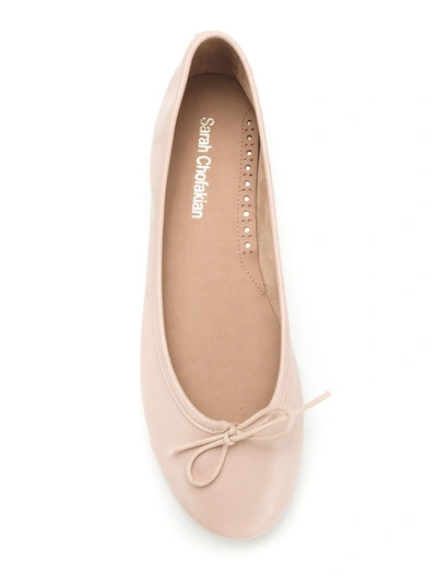 Shop Sarah Chofakian Flat Ballerinas In Neutrals