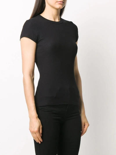 Shop Filippa K Ribbed Short-sleeve T-shirt In Black