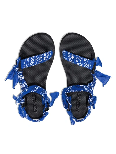 Shop Arizona Love Trekky Bandana-print Sandals In Blue