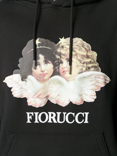 Shop Fiorucci Vintage Angels Hoodie In Black