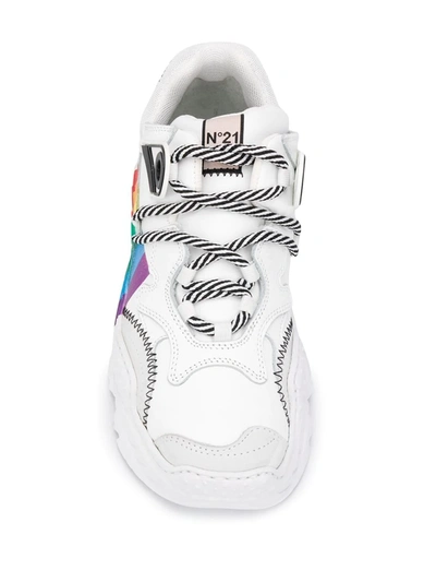 Shop N°21 Billy Pride Sneakers In White
