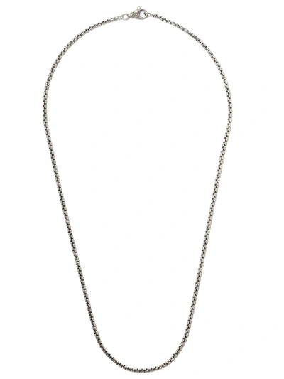 Shop David Yurman Sterling Silver Box Chain Necklace In Ss