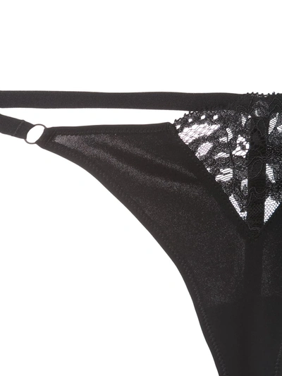 Fleur Du Mal Charlotte Lace G-string In Black