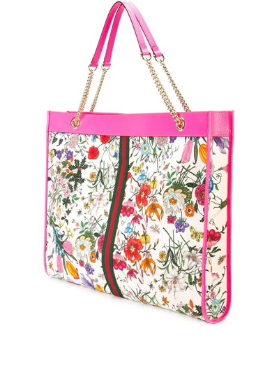 Shop Gucci Rajah Maxi Tote In Pink