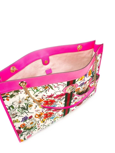 Shop Gucci Rajah Maxi Tote In Pink