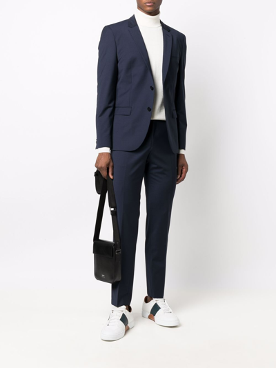 Hugo Boss Single-breasted Suit Jacket In Blue