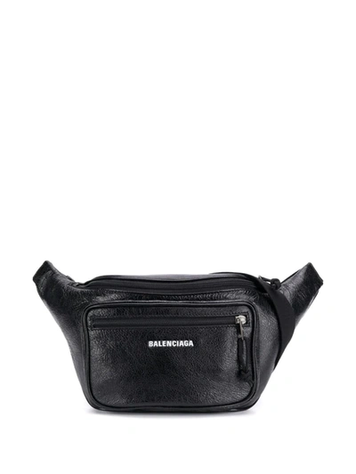 Shop Balenciaga Explorer Belt Bag In Black