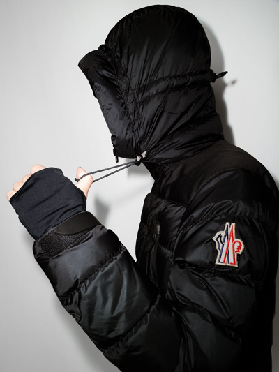 Shop Moncler Camurac Hooded Puffer Jacket In Black