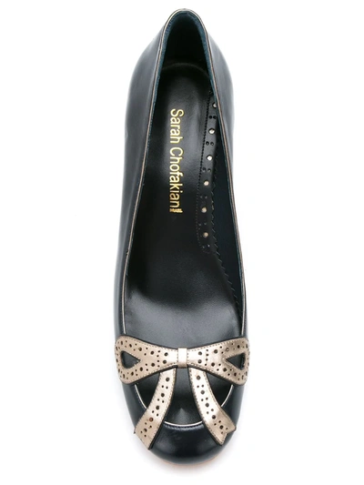 Sarah Chofakian Leather Pumps In Blue