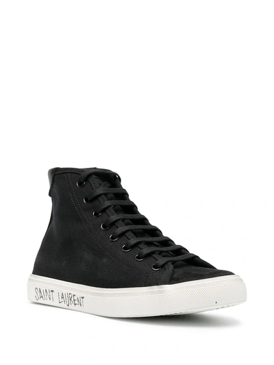Shop Saint Laurent Malibu High-top Sneakers In Black