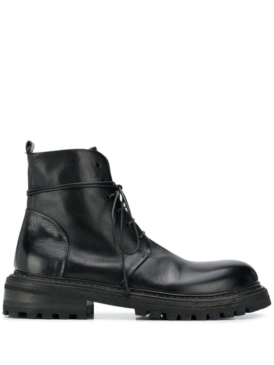 Marsèll Parrucca Leather Lace-up Boots In Black