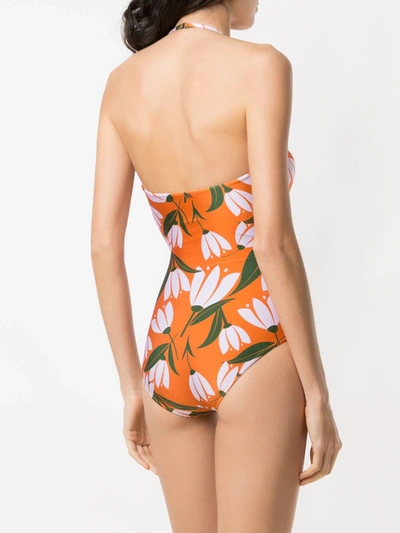 Shop Adriana Degreas Tie Knot Swimsuit In Multicolour