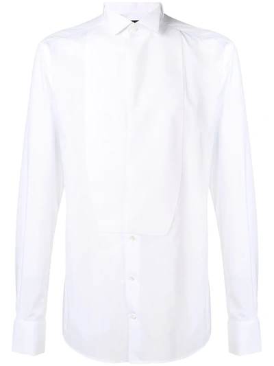 Shop Dolce & Gabbana Bib Detail Formal Shirt In White