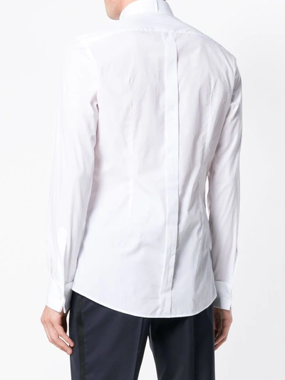 Shop Dolce & Gabbana Bib Detail Formal Shirt In White