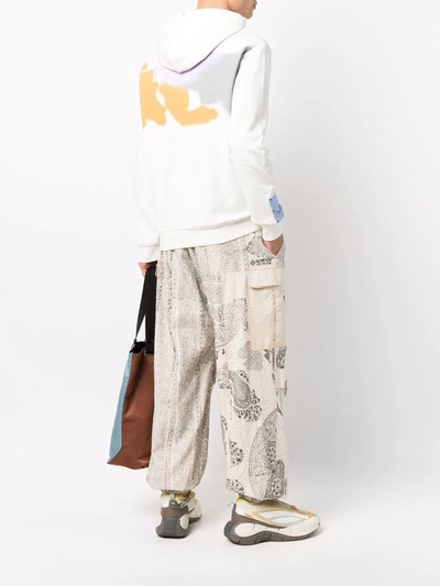 Shop Mcq By Alexander Mcqueen Abstract Print Hoodie In Weiss