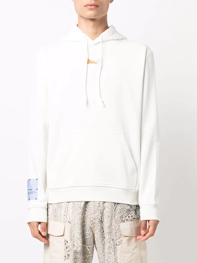 Shop Mcq By Alexander Mcqueen Abstract Print Hoodie In Weiss