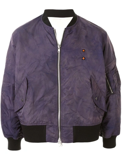 Shop Sankuanz Reversible Bomber Jacket In Purple