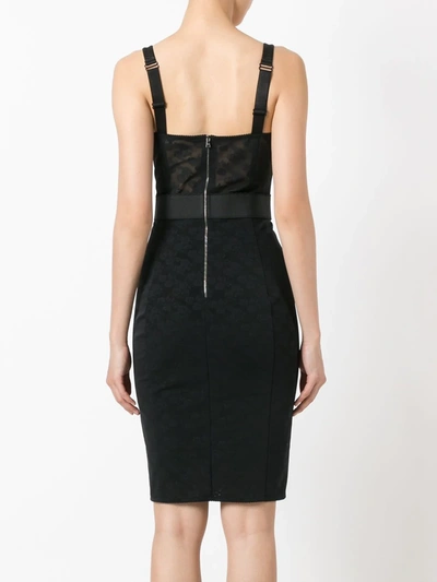 Shop Dolce & Gabbana Corset Slip Dress In Black