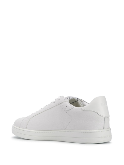 Shop Michael Michael Kors Keating Pebbled-effect Sneakers In White