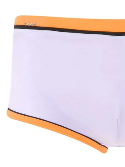 Shop Amir Slama Panelled Trunks In Purple