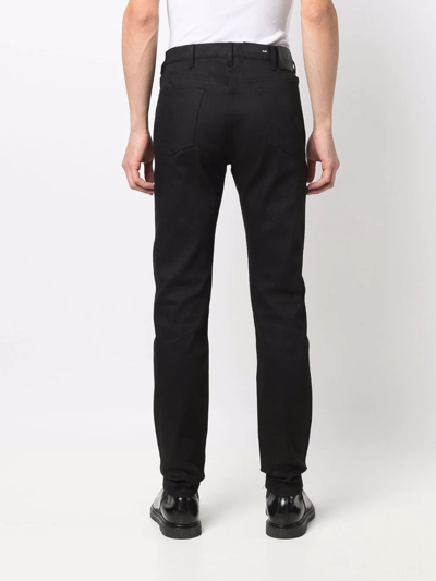 Shop Ps By Paul Smith Dark-wash Slim-fit Jeans In Black