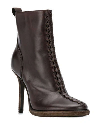 Shop Haider Ackermann Zipped Ankle Boots In Brown