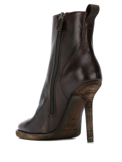 Shop Haider Ackermann Zipped Ankle Boots In Brown