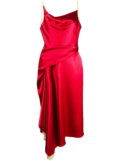 Shop Sies Marjan Farrah Satin Dress In Red