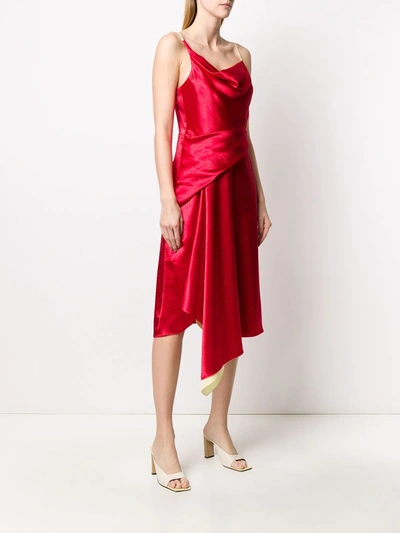 Shop Sies Marjan Farrah Satin Dress In Red