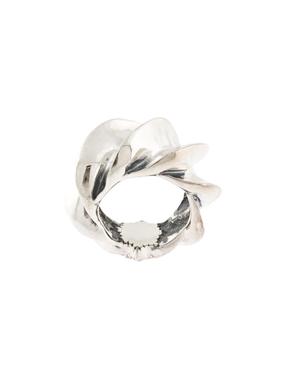Shop Natural Instinct Oversized Textured Ring In Silver